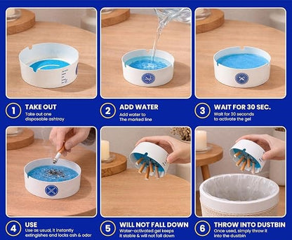Disposable Ashtray with Gel